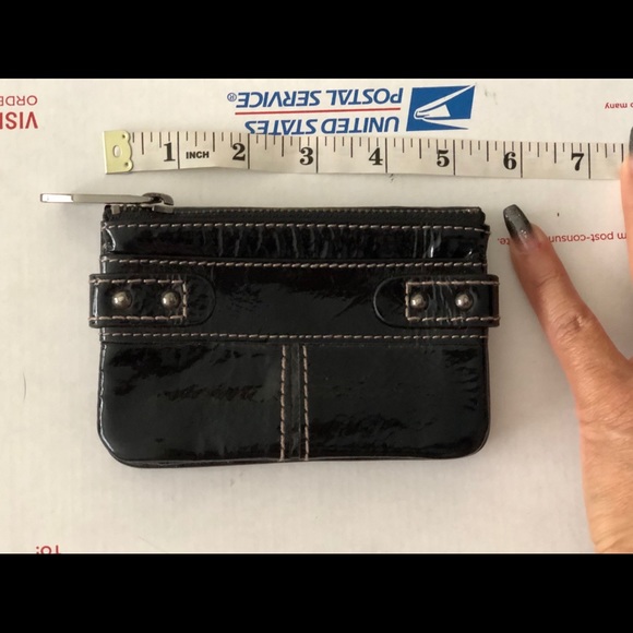 Fossil Patent Leather Small Wallet Black - Picture 7 of 8